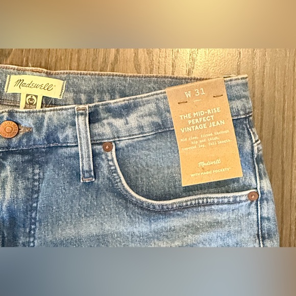 NWT Madewell Perfect Vintage Jean in Berdelle Wash Size 31 - Picture 3 of 11
